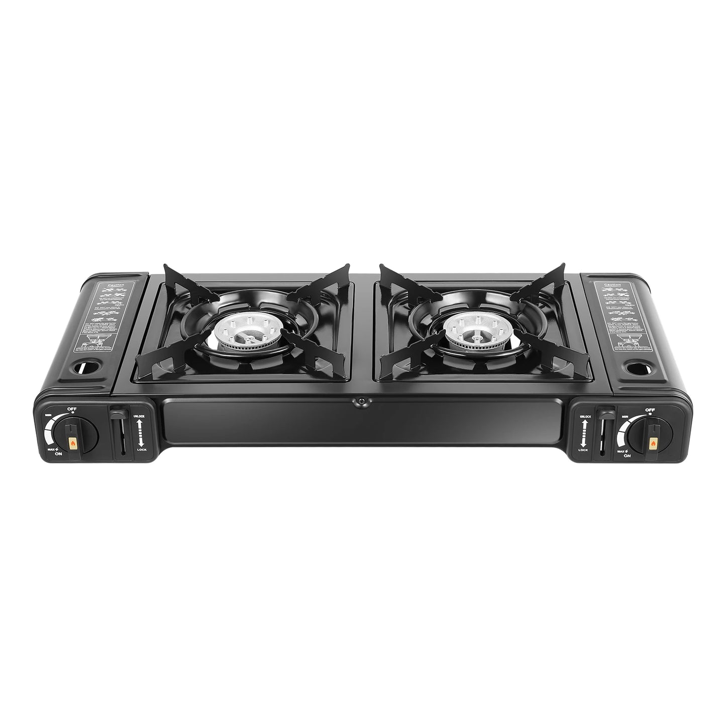 Portable Camping Stove With Grill Two Burners Non Stick - Great Outdoors and More 25