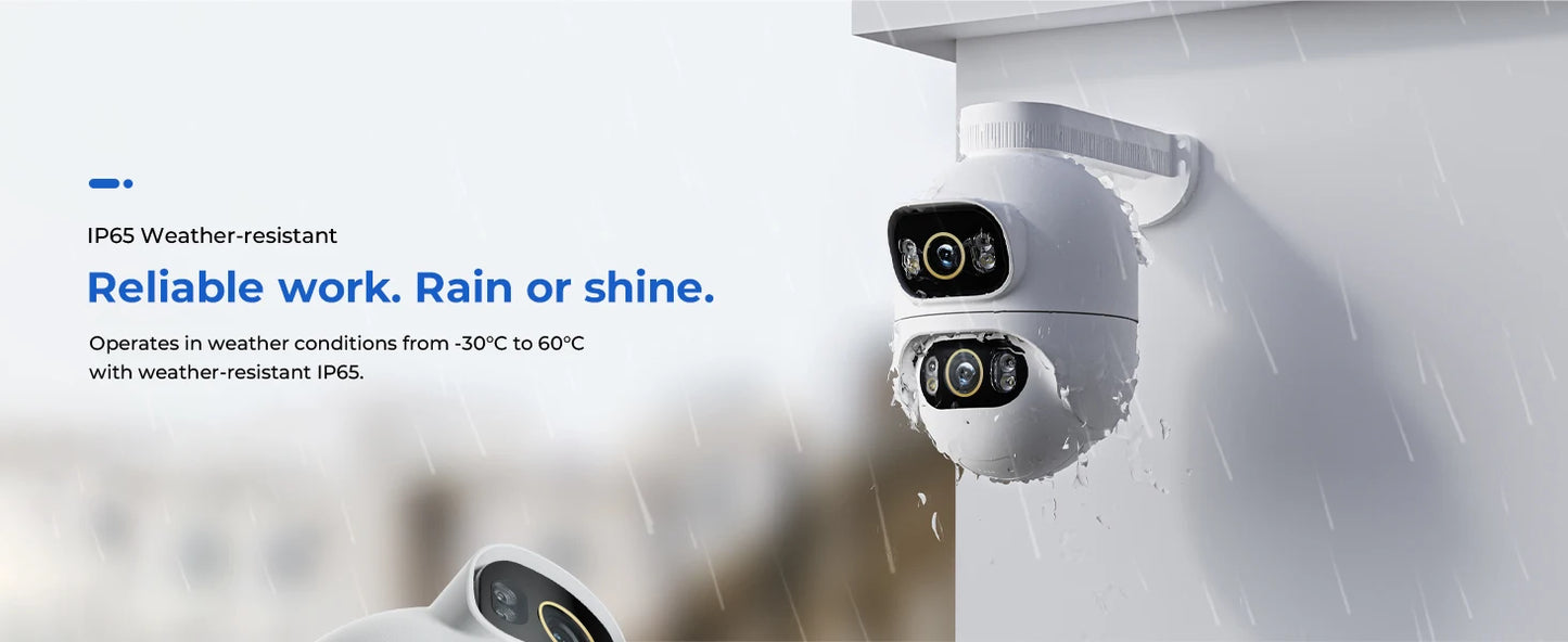 Imilab Outdoor Surveillance Camera Dual Lens 360 Degree PTZ Camera Colour Night Vision WiFi LAN 24 Hour Work EC6 Dual With MiHome App
