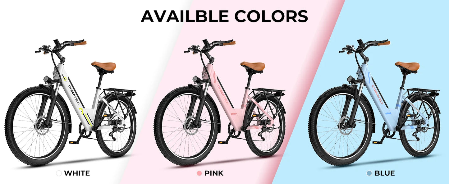 1000 Peak Electric Bike for Adults 80 Miles Removable Battery 26 Inch Electric E Bike with 7 Speed Adult Electric Bicycles