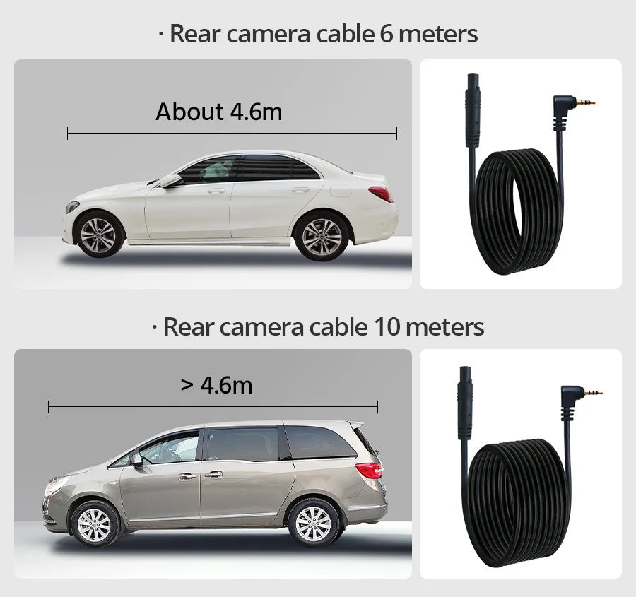 E-ACE Dash Cam 4.3 Inches Car DVR Rearview Mirror Driving Recorder Dual Lens Front and Rear Camera Video Recorder Black Box