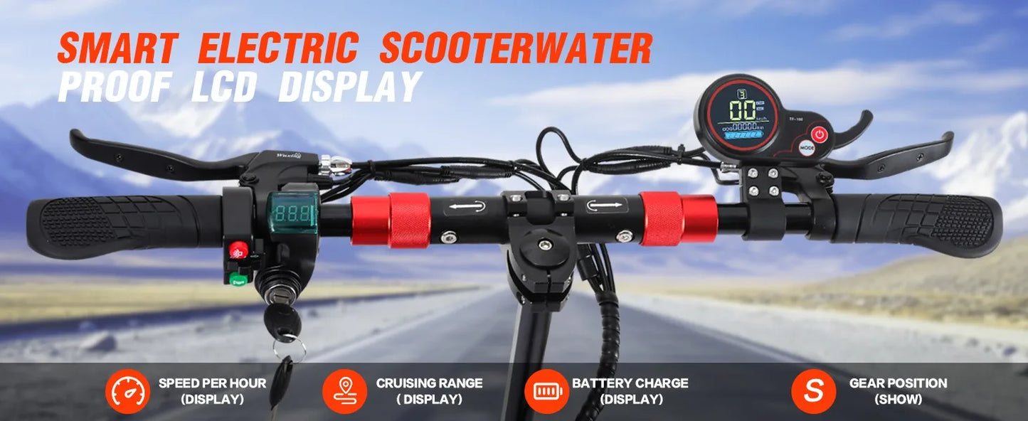 E Scooter J01 Aluminum Alloy Folding Off Road Inflatable Tires 800 W 48V Double Disc Brake IPX5
