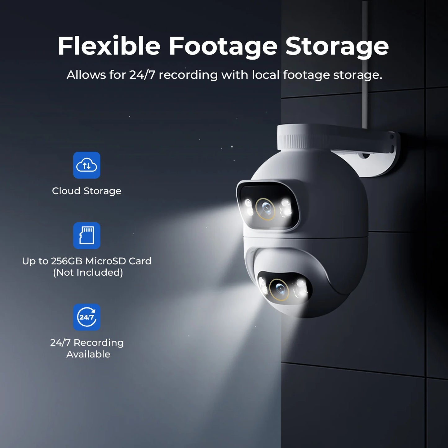 Imilab Outdoor Surveillance Camera Dual Lens 360 Degree PTZ Camera Colour Night Vision WiFi LAN 24 Hour Work EC6 Dual With MiHome App