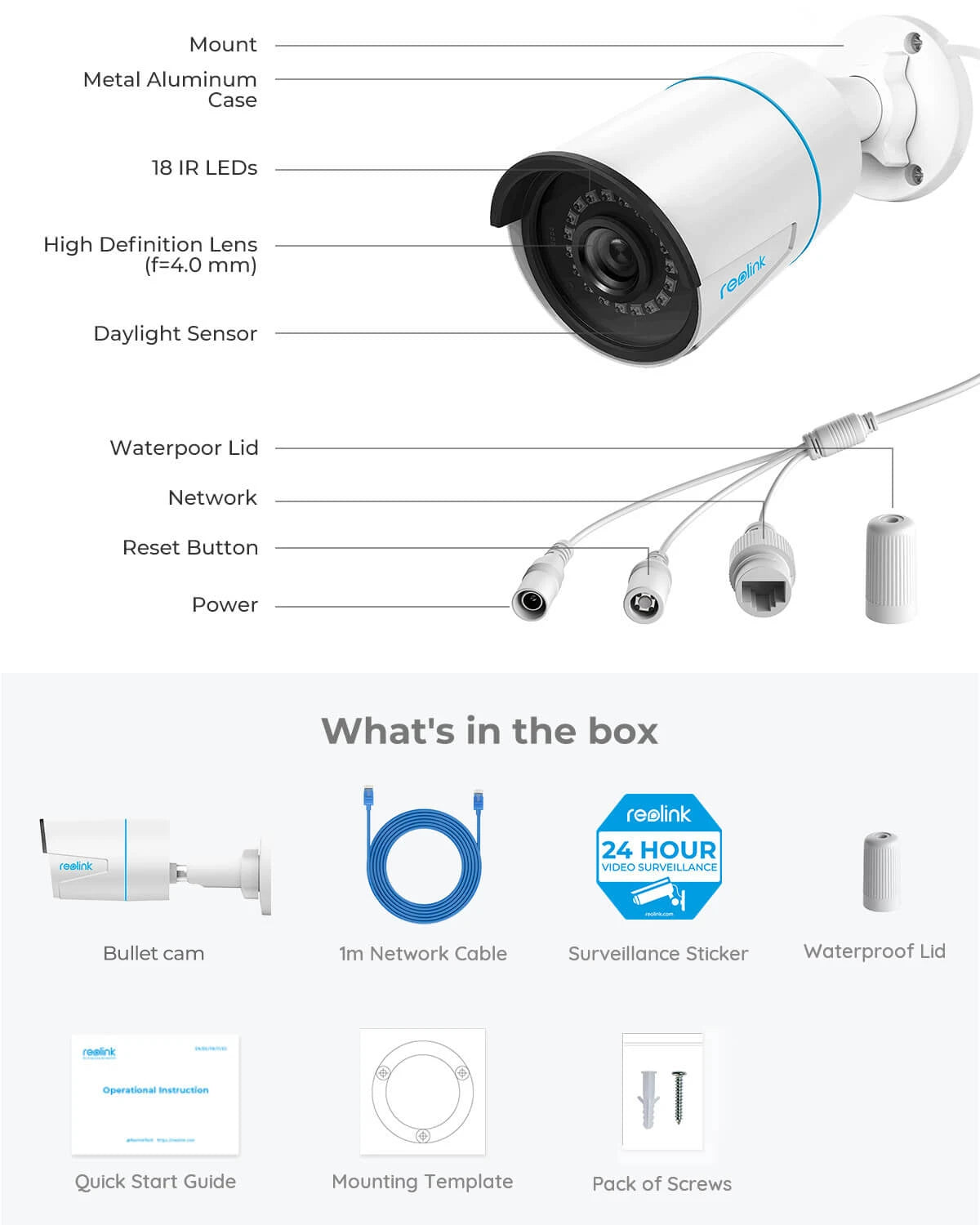 Reolink 5MP PoE Outdoor Smart Camera With Night Vision
