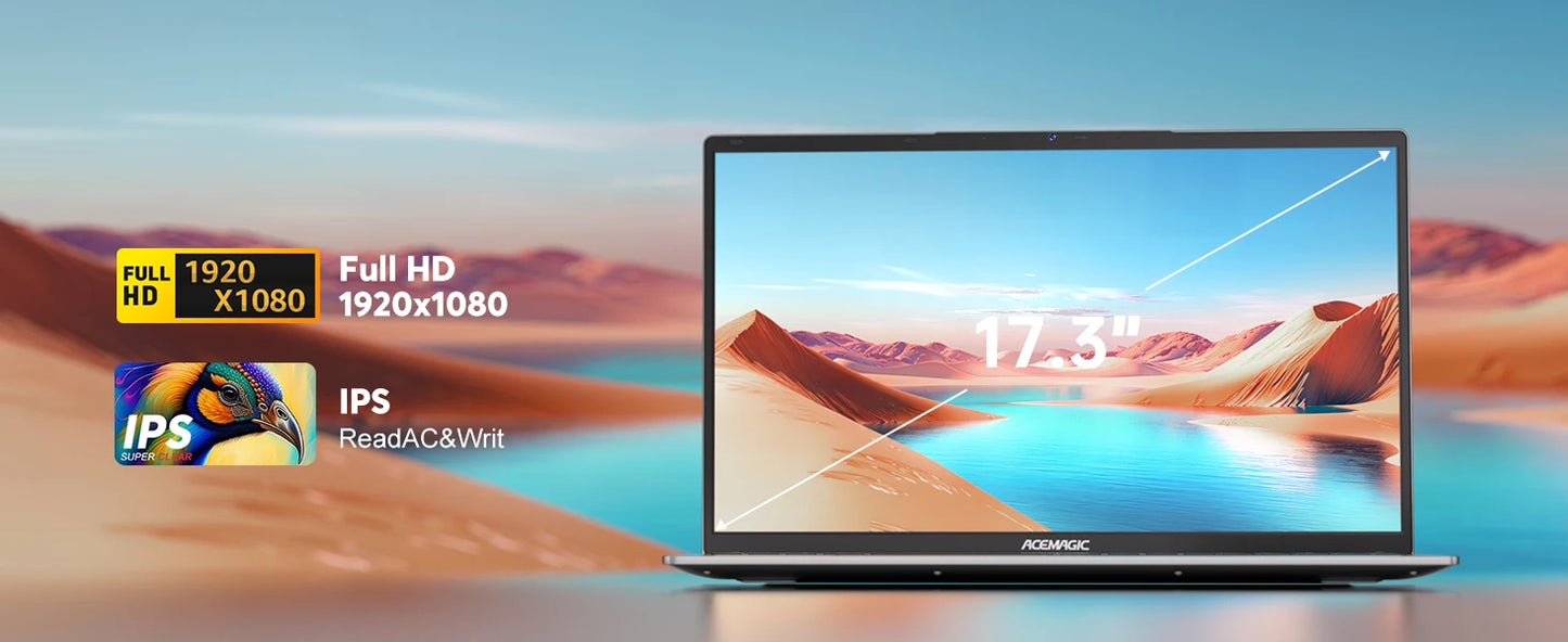 Acemagic 17.3 Laptop Quad Core Intel N95 16GB RAM 512GB - Great Outdoors and More 25