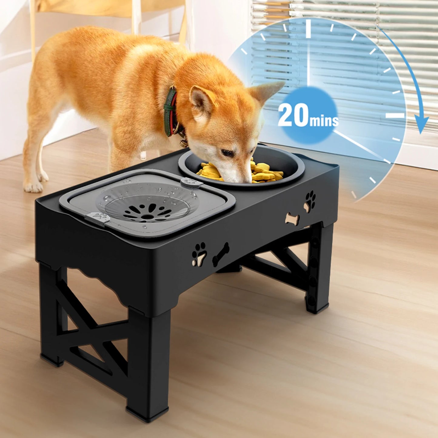3 In 1 Pet Feeder Slow Feed Bowls Double Bowls Foldable - Great Outdoors and More 25