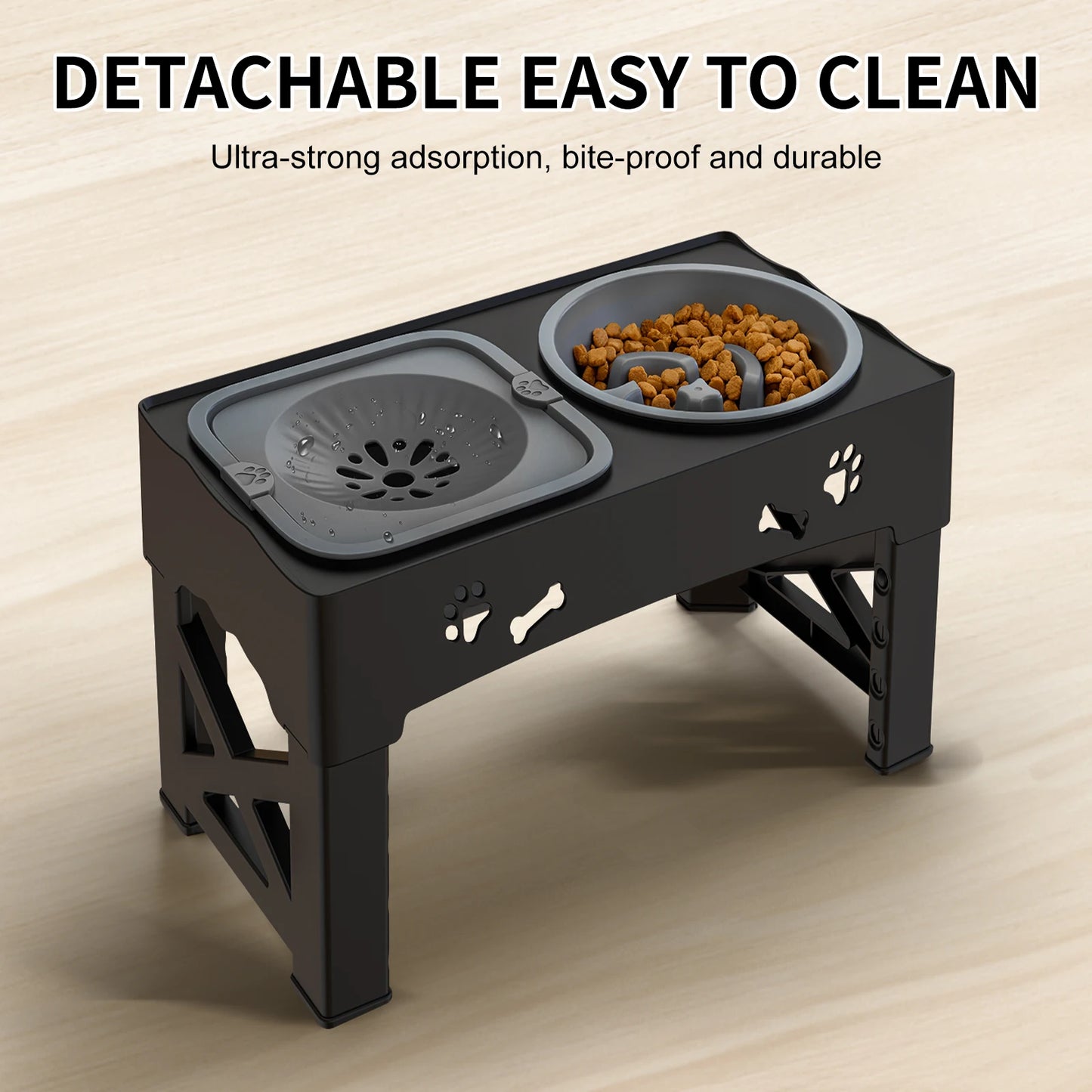 3 In 1 Pet Feeder Slow Feed Bowls Double Bowls Foldable - Great Outdoors and More 25