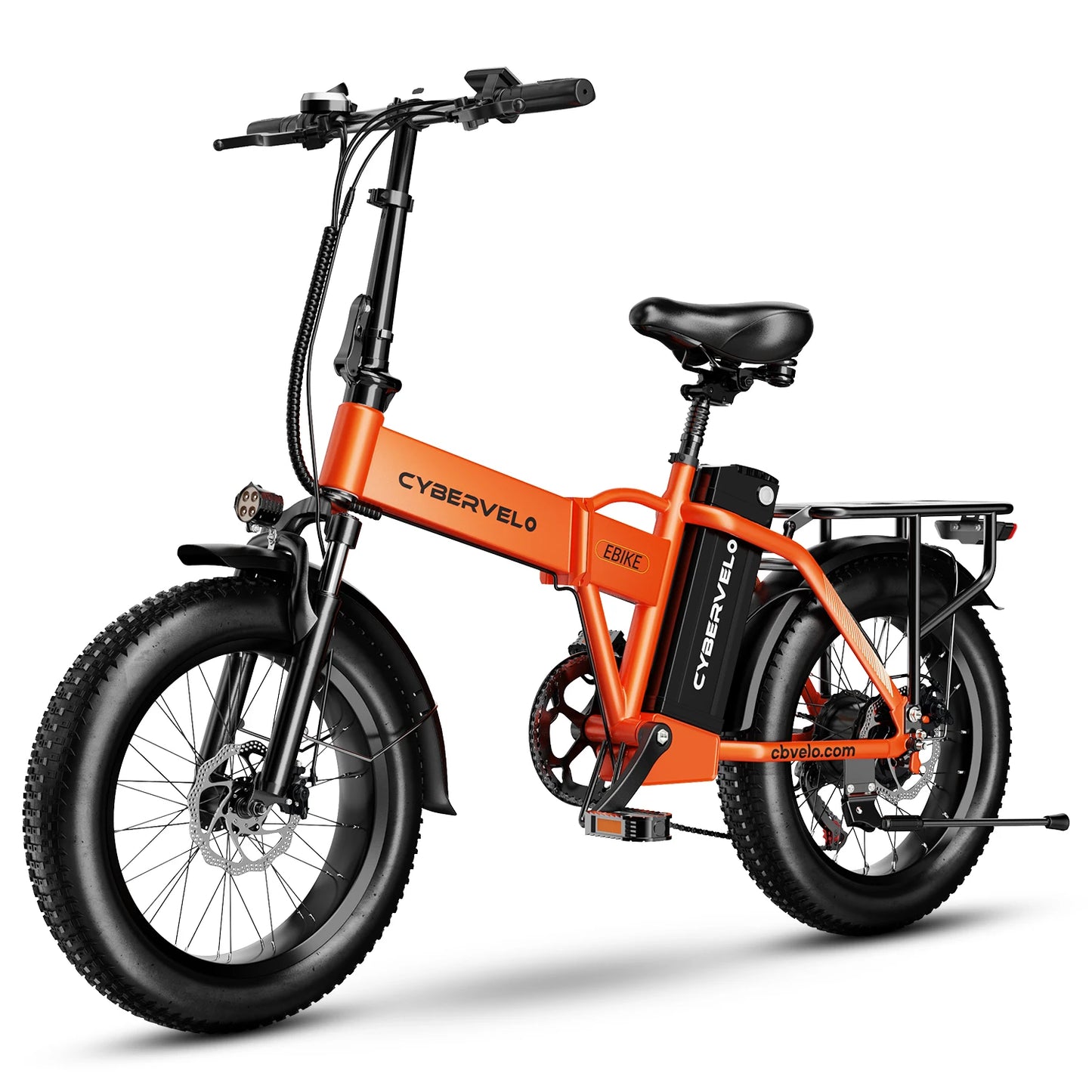 1000W Folding Electric Bike with 48V 20AH Large Removable Battery 30 MPH Top Speed and 80 Miles Max Range 20 Inch Fat Tire E Bike