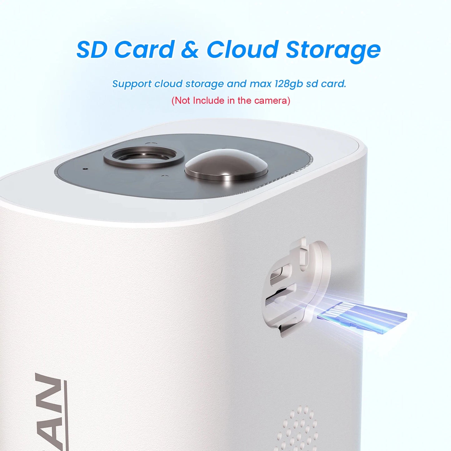 ANRAN Outdoor Wireless WiFi Camera 2.4G 3MP Battery Solar Security Camera with Floodlight Color Night Vision and Local Alarm