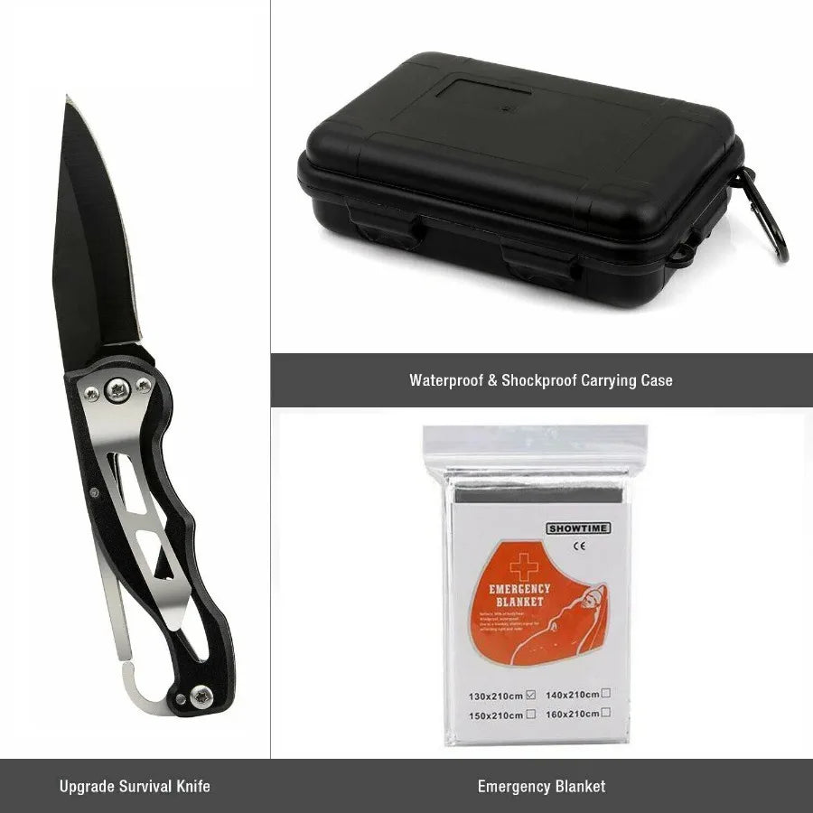14 in 1 Outdoor Emergency Survival Gear Kit Tactical Tools