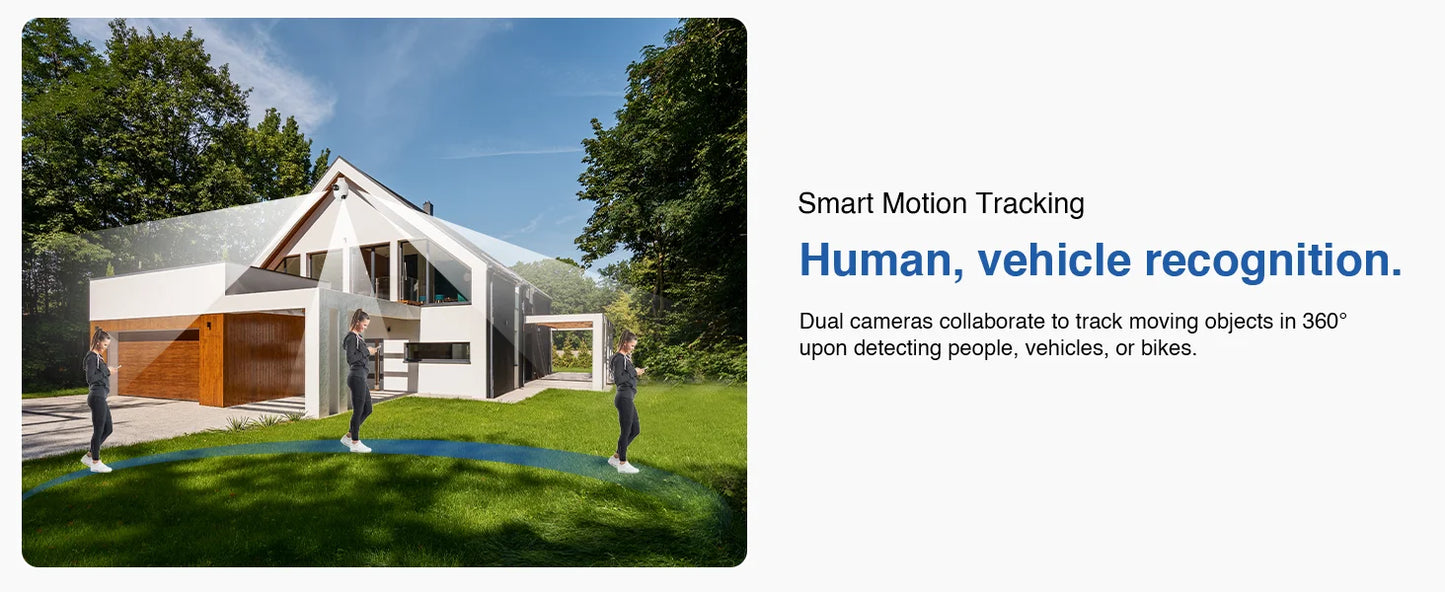 Imilab Outdoor Surveillance Camera Dual Lens 360 Degree PTZ Camera Colour Night Vision WiFi LAN 24 Hour Work EC6 Dual With MiHome App