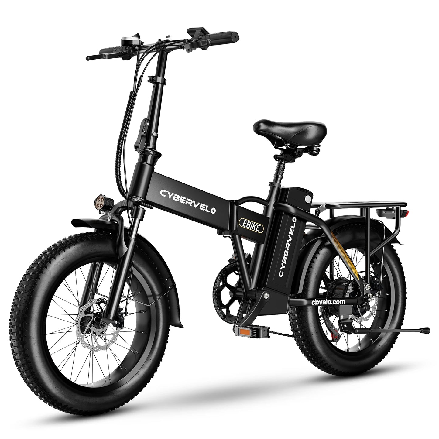 1000W Folding Electric Bike with 48V 20AH Large Removable Battery 30 MPH Top Speed and 80 Miles Max Range 20 Inch Fat Tire E Bike