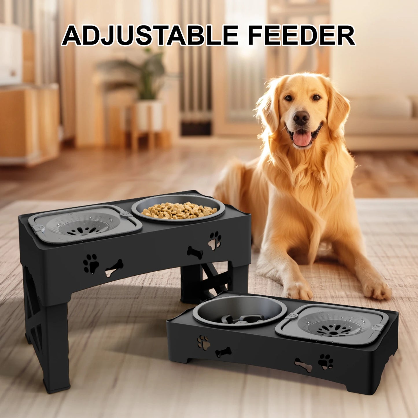3 In 1 Pet Feeder Slow Feed Bowls Double Bowls Foldable - Great Outdoors and More 25