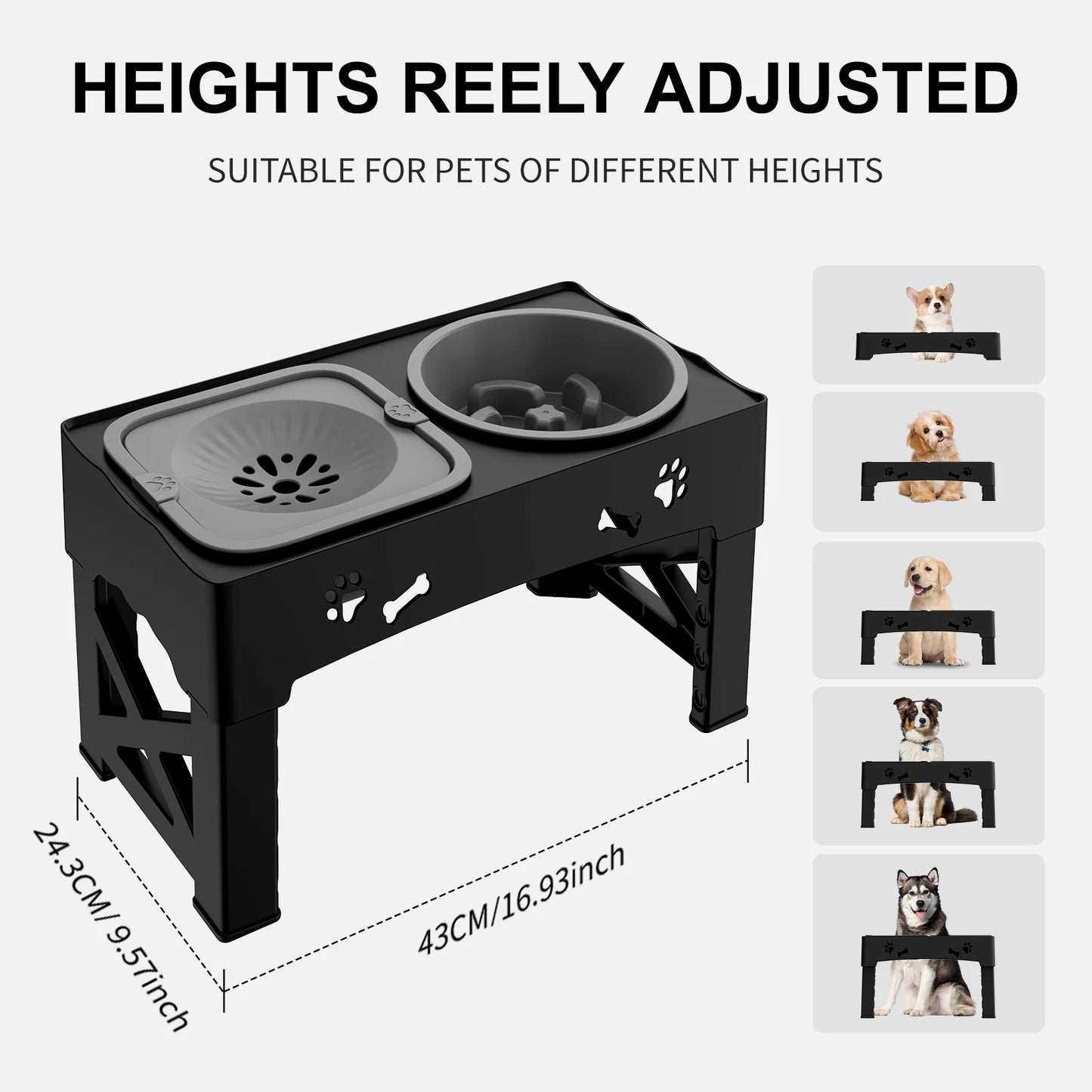 3 In 1 Pet Feeder Slow Feed Bowls Double Bowls Foldable - Great Outdoors and More 25