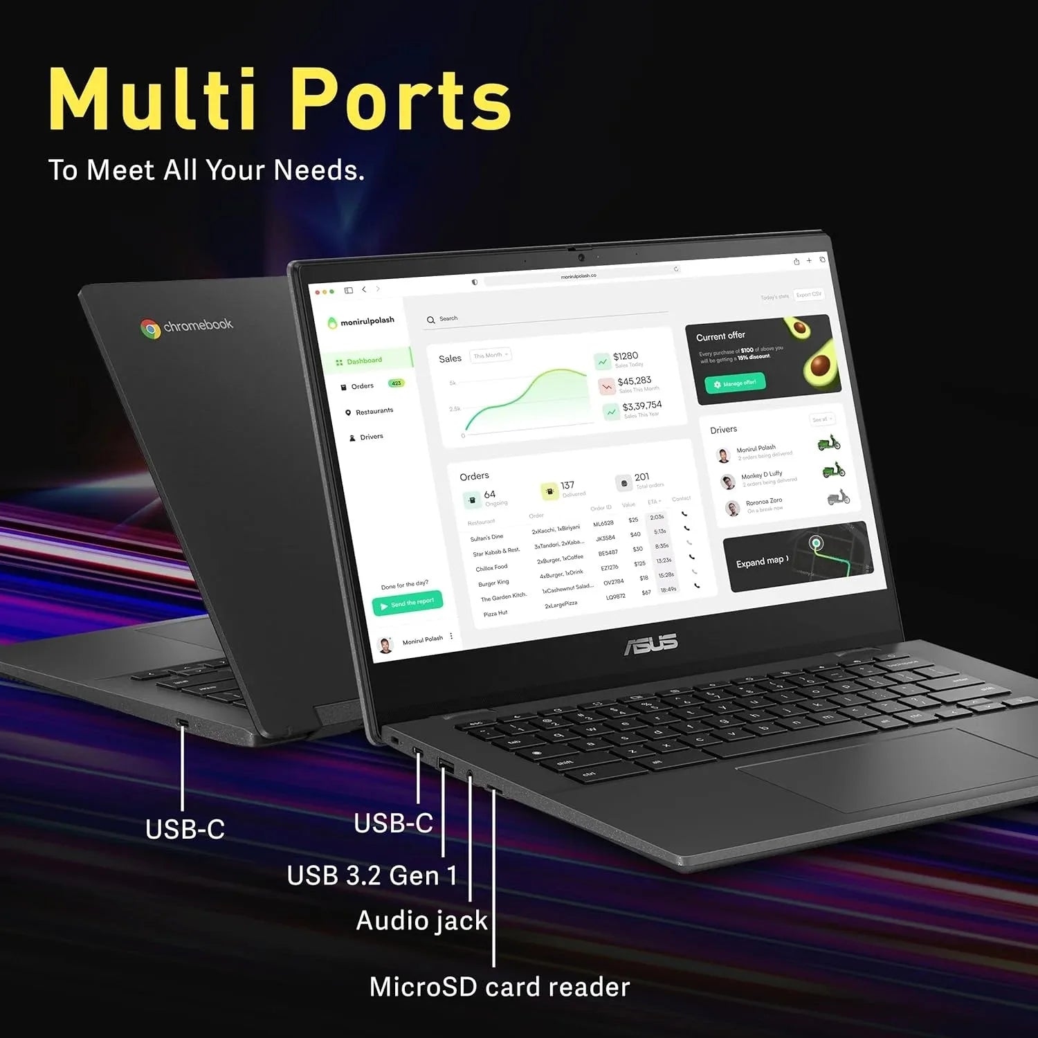Asus Chromebook 14 Inch Business Laptop MediaTek Kompanio 520 4GB RAM 320GB Storage Gray Windows 11 Home - Great Outdoors and More 25