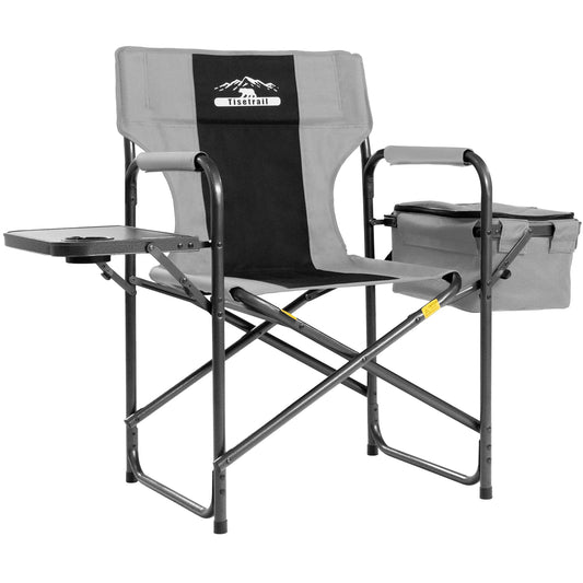 Tisetrail Director Camping Chair with Cooler Bag Gray Black - Great Outdoors and More 25