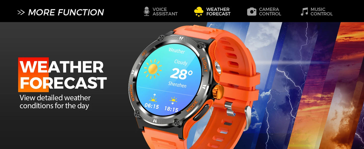 LaNikar Smart Watch 3ATM Waterproof 1.53" KT76 Men Sport - Great Outdoors and More 25