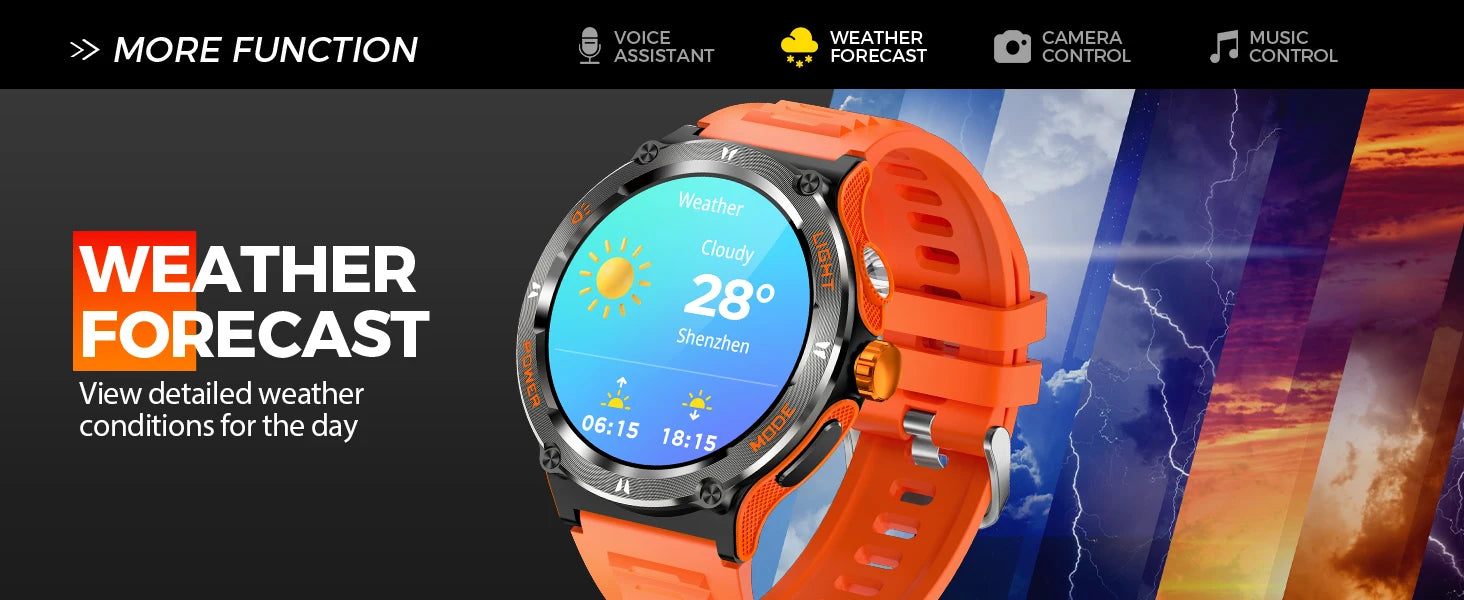 LaNikar Smart Watch 3ATM Waterproof 1.53" KT76 Men Sport - Great Outdoors and More 25