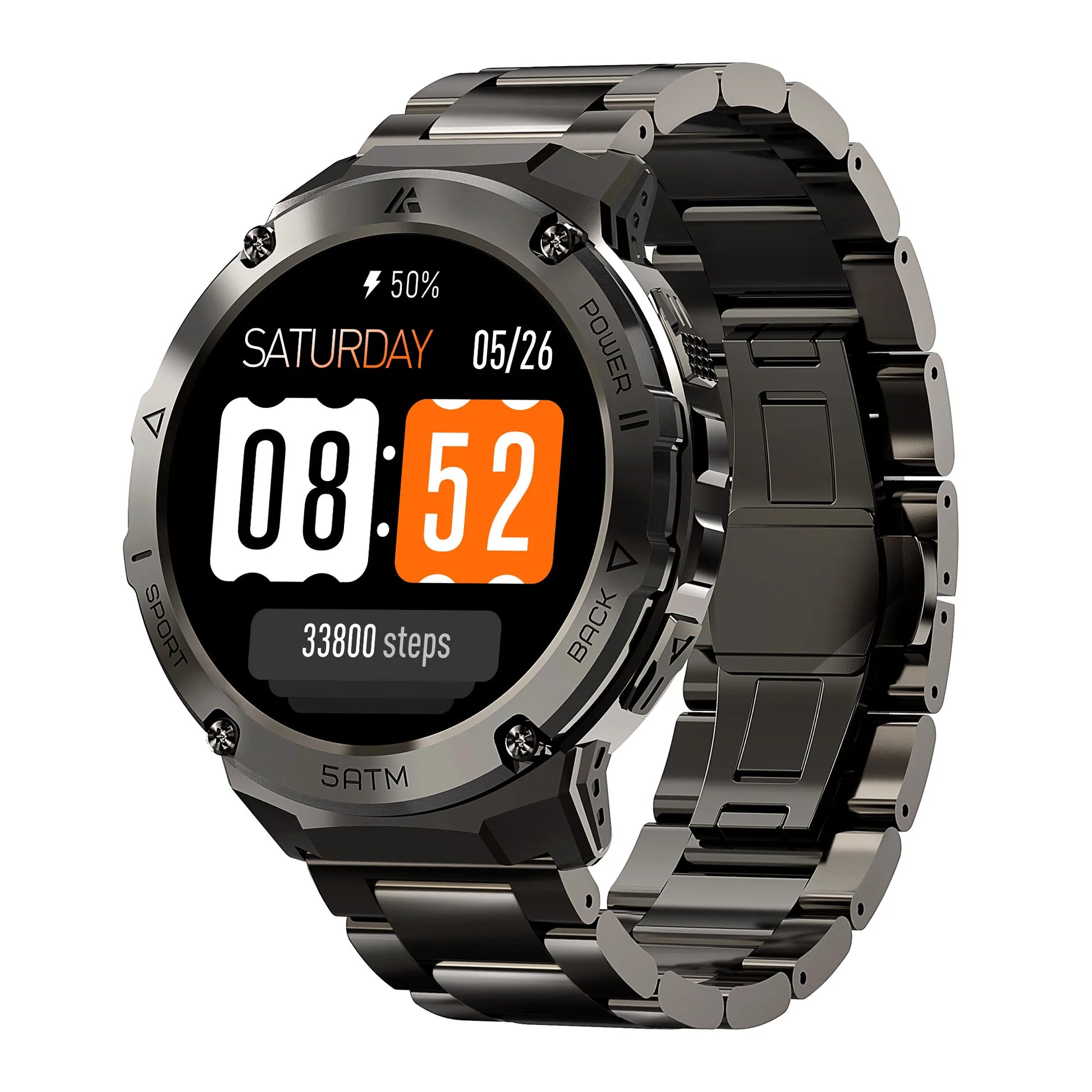 HIDAMEL T3E GPS Smart Watch For Men Compass Altimeter Altitude Stainless Steel Shell 5ATM Waterproof - Great Outdoors and More 25