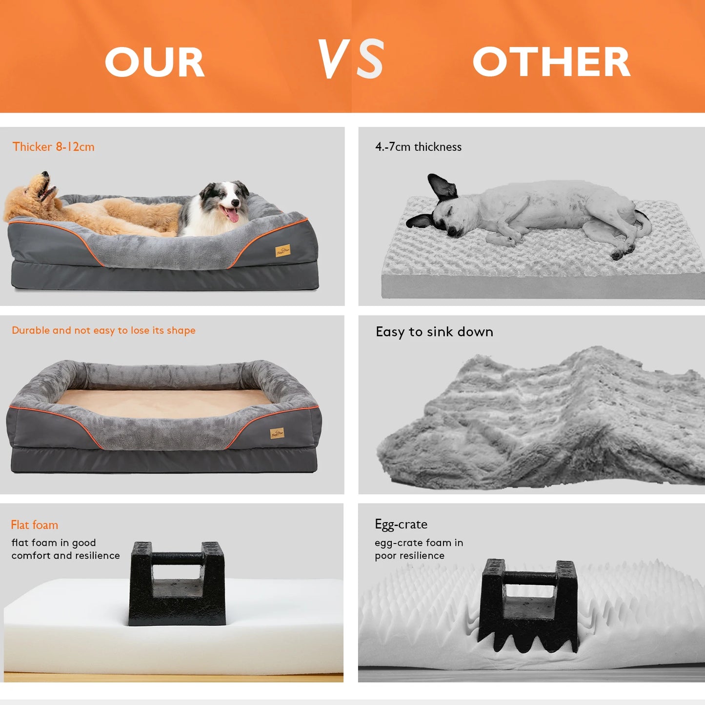 Large Dog Bed Soft Comfortable Anti Allergy Warm Fleece Removable Washable Cover Pet Bed Waterproof - Great Outdoors and More 25