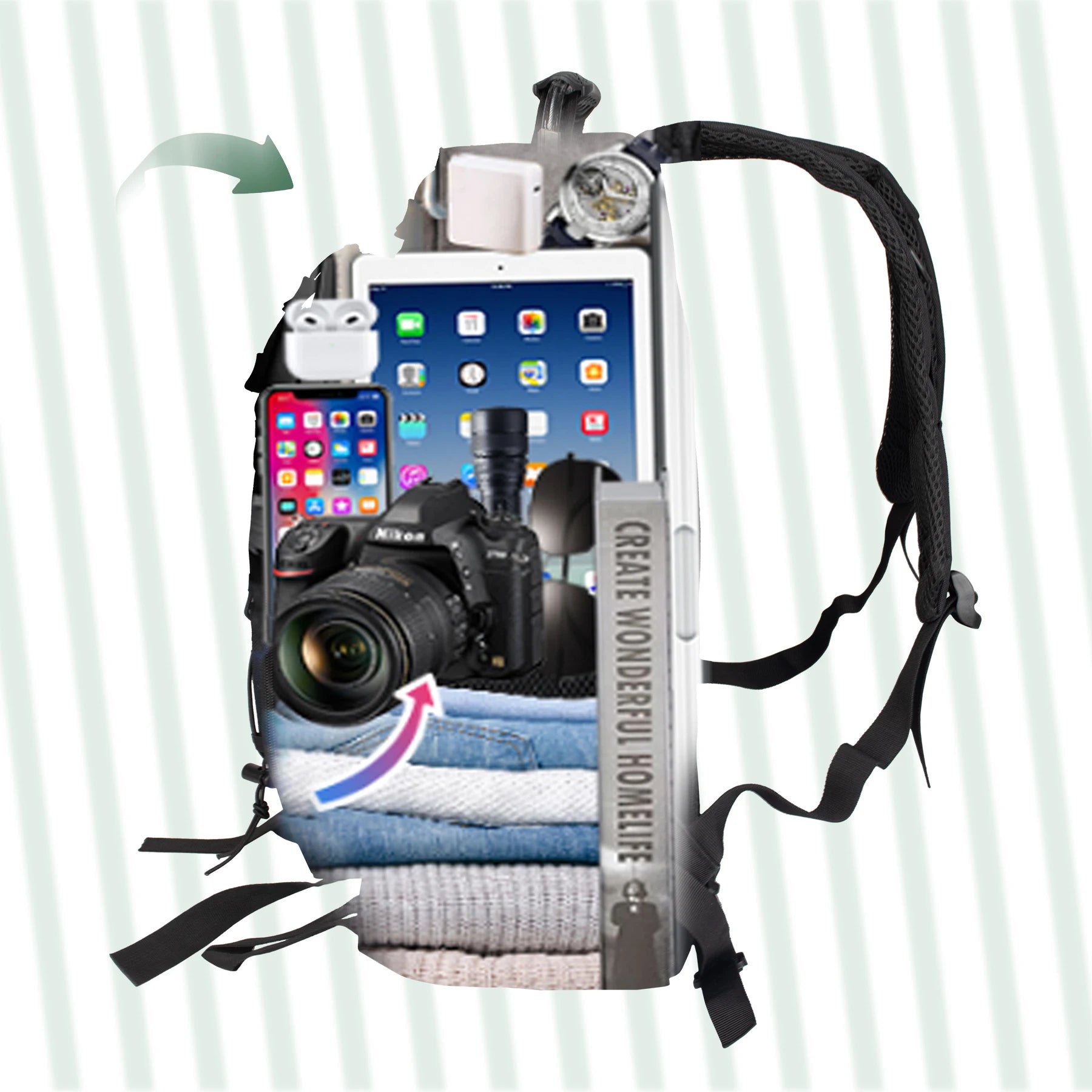 30L Tactical Backpack Travel Large Capacity Waterproof Rucksack - Great Outdoors and More 25
