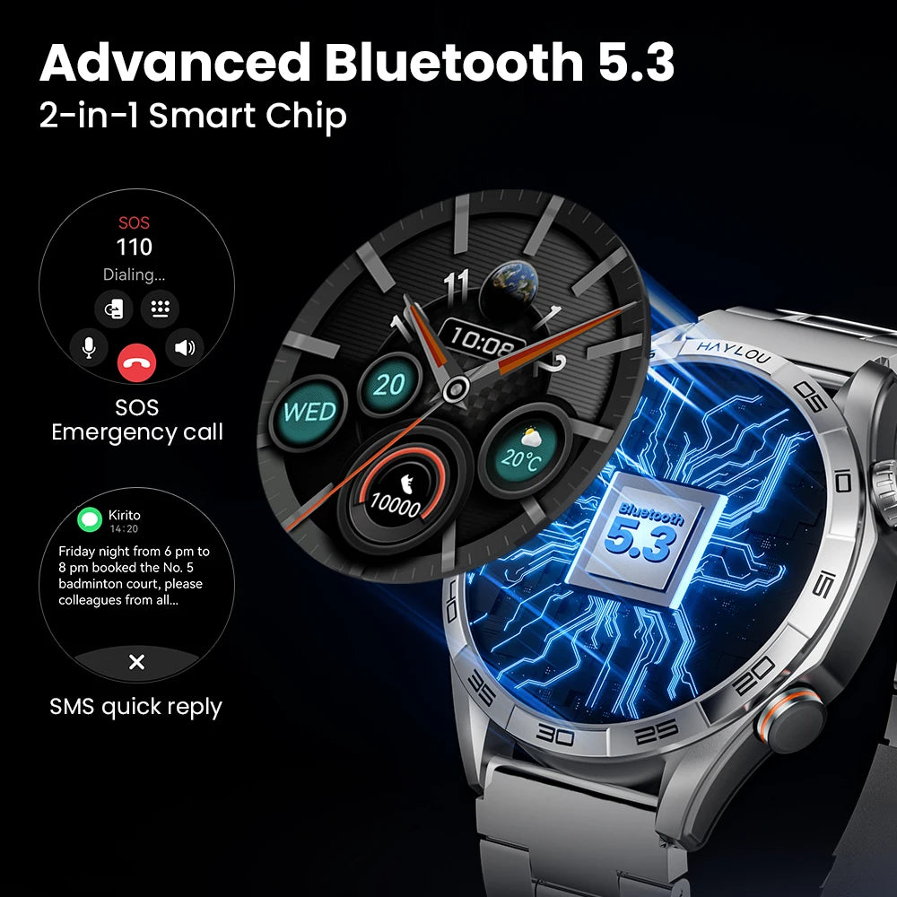 Haylou Solar 5 Voice Calling Smartwatch 1.58 Inch AMOLED