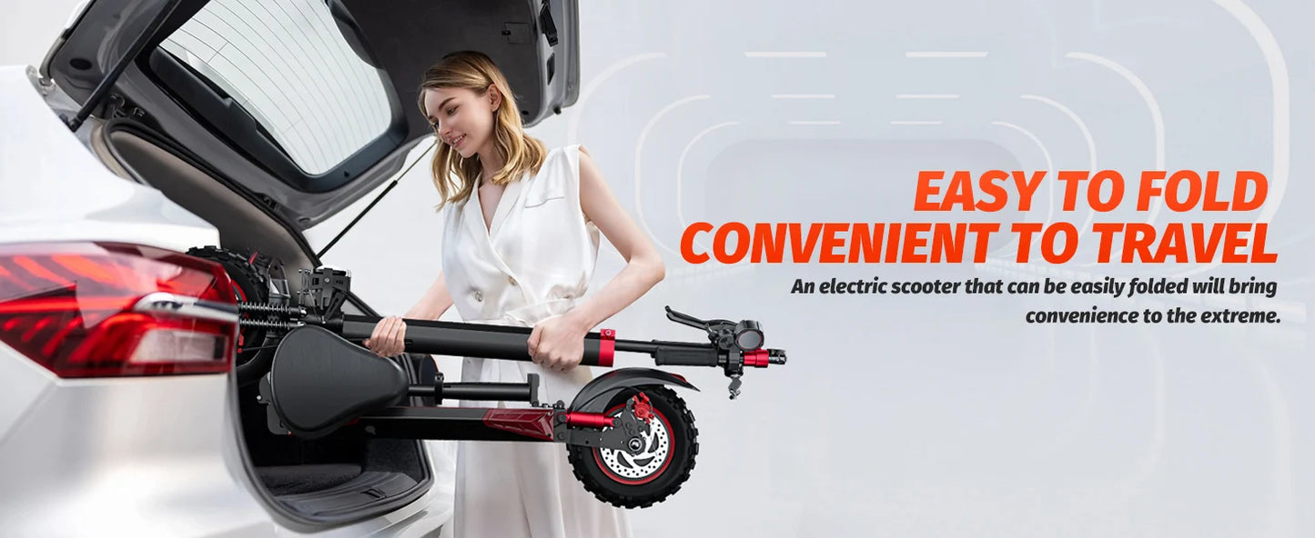 E Scooter J11MAX Foldable Waterproof Adult Electric Scooter 11 Inch Off Road Tires 48V 1200W 18Ah Configuration