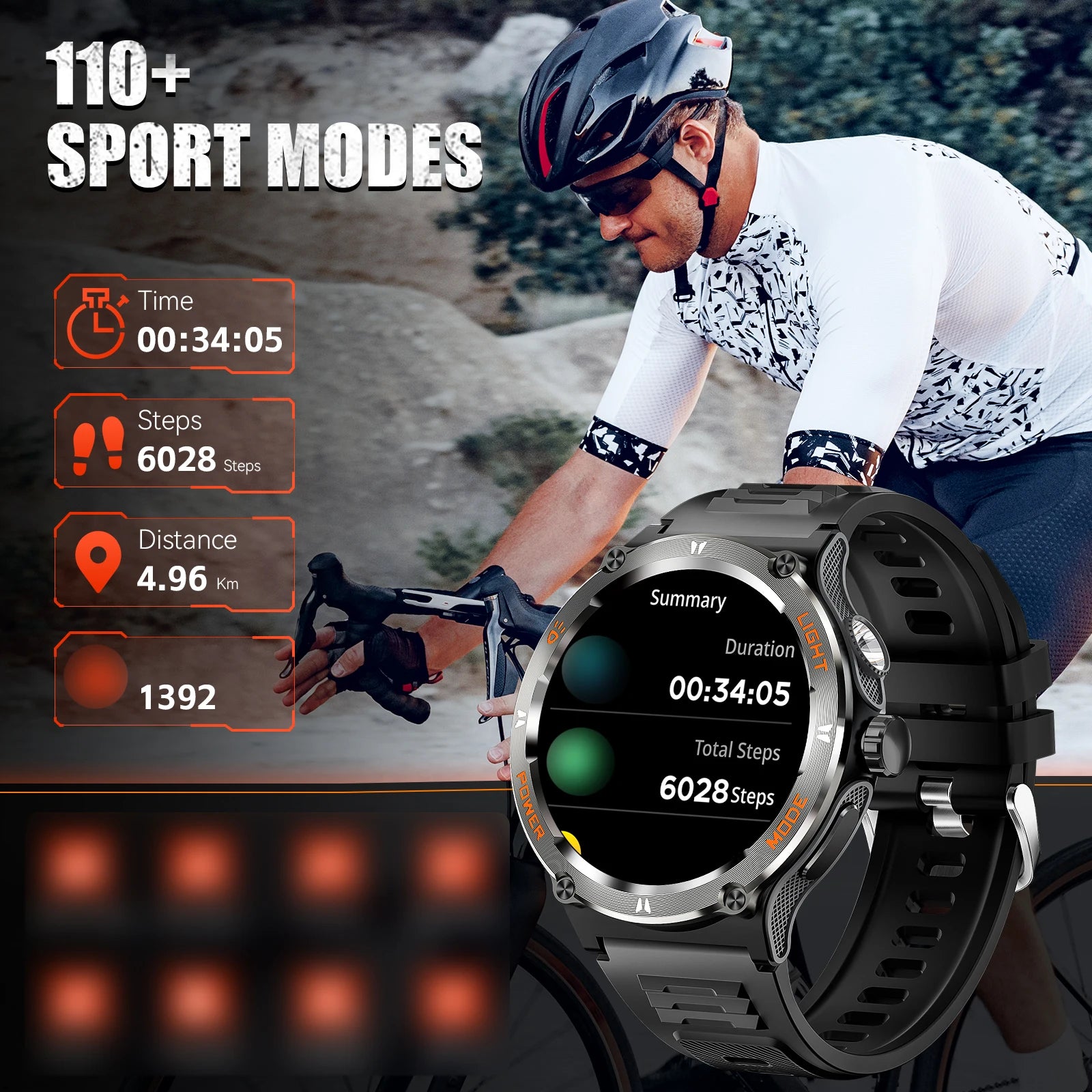 LaNikar Smart Watch 3ATM Waterproof 1.53" KT76 Men Sport - Great Outdoors and More 25