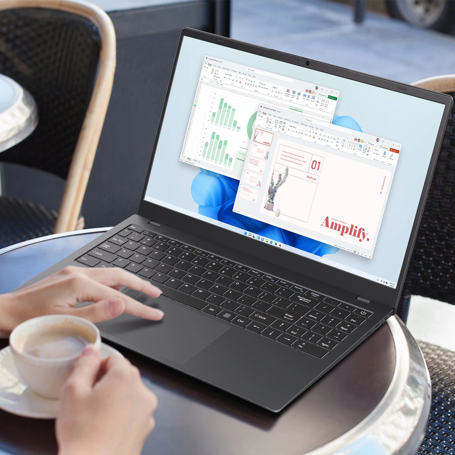 15.6 Inch Business Laptop Notebook PC Intel Celeron N5095 16GB RAM 512GB SSD Windows 11 Fingerprint Recognition Backlit Keyboard - Great Outdoors and More 25