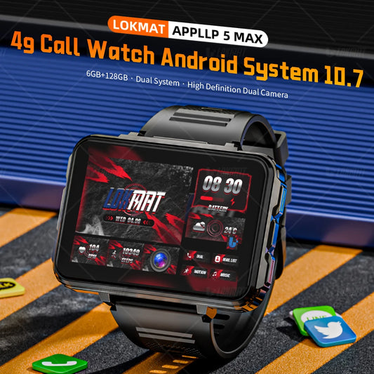 LOKMAT APPLLP 5 MAX Android Watch Phone Square Big Screen Wifi 4G Calls Smartwatches Dual Camera - Great Outdoors and More 25