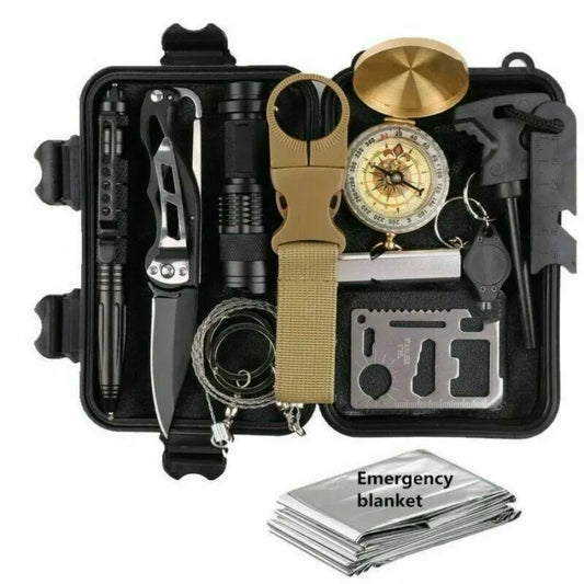 14 in 1 Outdoor Emergency Survival Gear Kit Tactical Tools