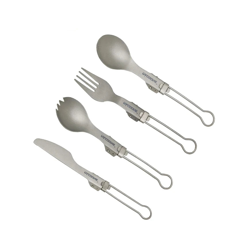 Camping Titanium Spork Spoon Outdoor Lightweight Fork Tableware