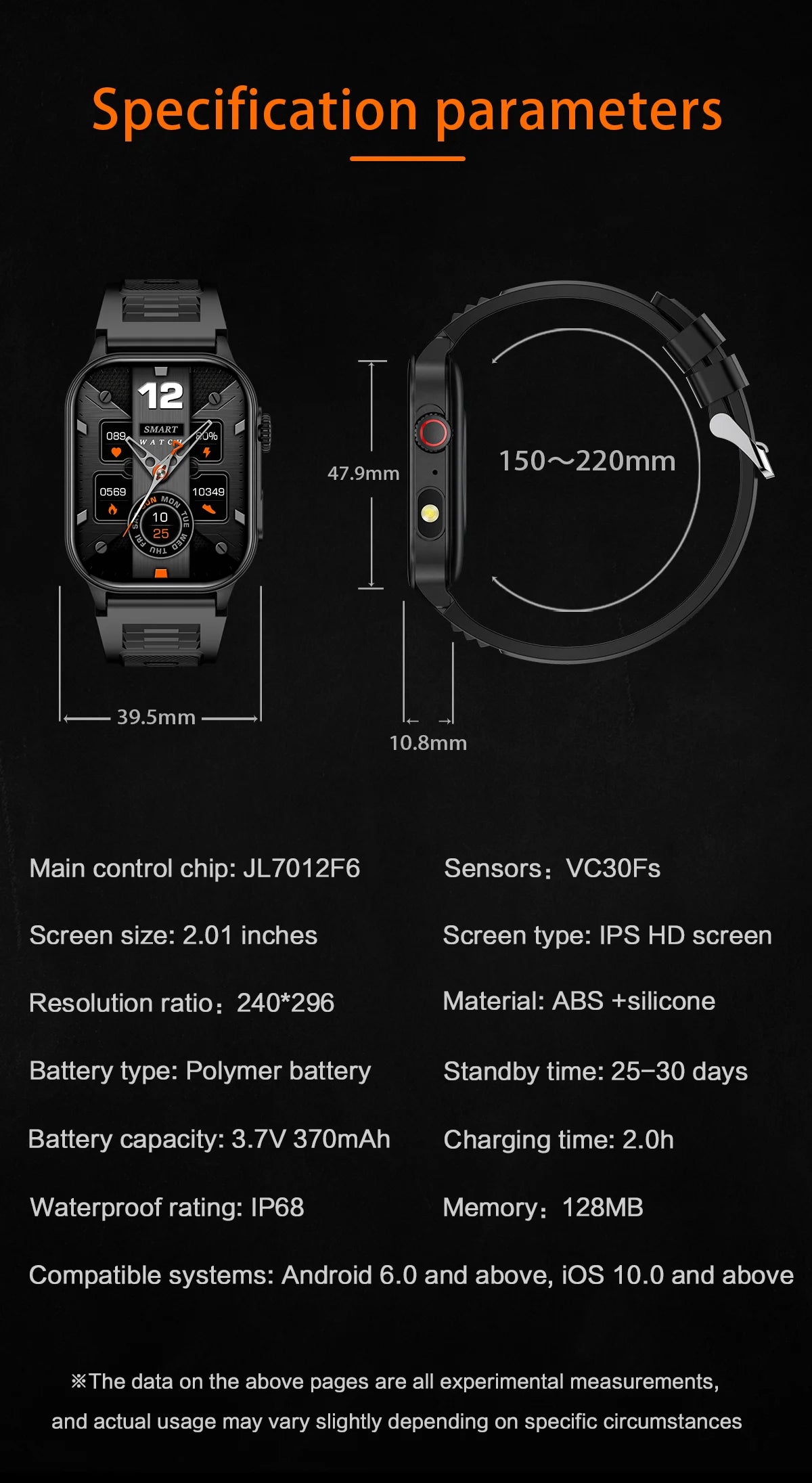 LIGE New Smart Watch LED Flashlight Military Sport Watches 2.01 Inch Screen Waterproof Men - Great Outdoors and More 25