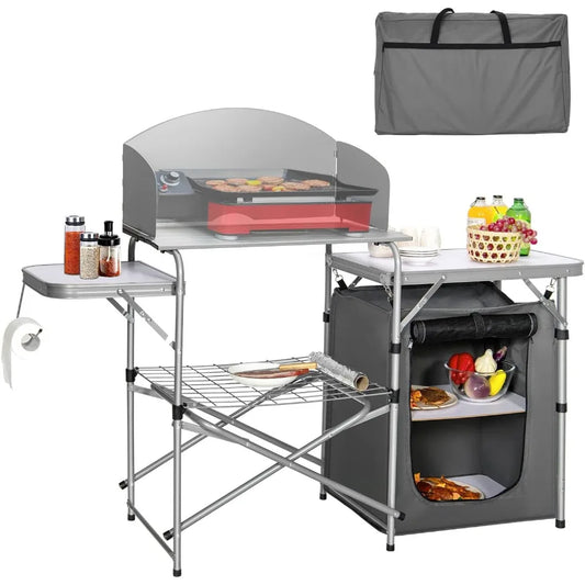 Aluminum Portable Camping Kitchen, Outdoor Folding Table - Great Outdoors and More 25