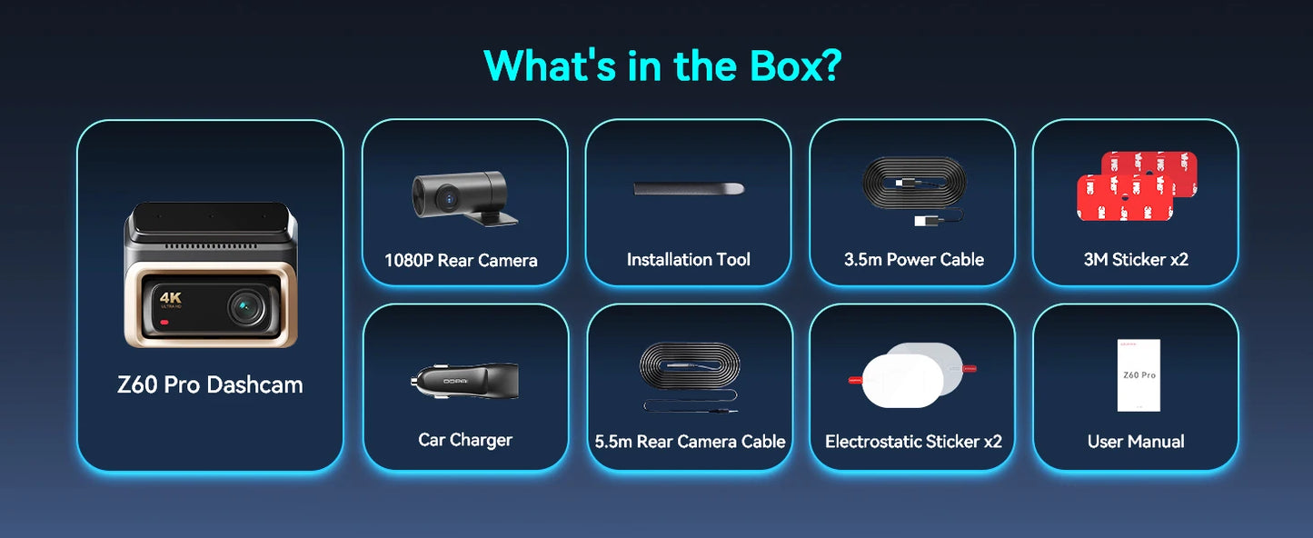 2025 New DDPAI 4K Dash Cam Z60 Pro Front and Rear Car Camera with SONY STARVIS2 Sensor 5GHz Wi-Fi GPS and ADAS Car DVR - Great Outdoors and More 25