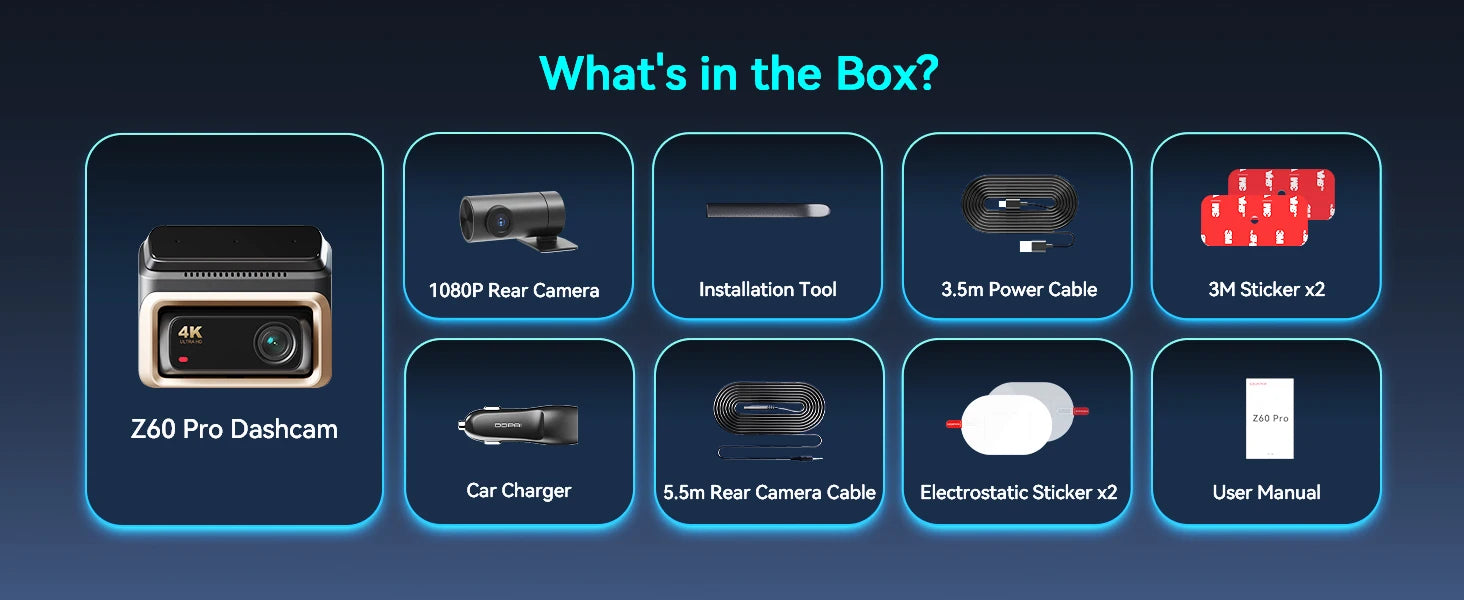 2025 New DDPAI 4K Dash Cam Z60 Pro Front and Rear Car Camera with SONY STARVIS2 Sensor 5GHz Wi-Fi GPS and ADAS Car DVR - Great Outdoors and More 25