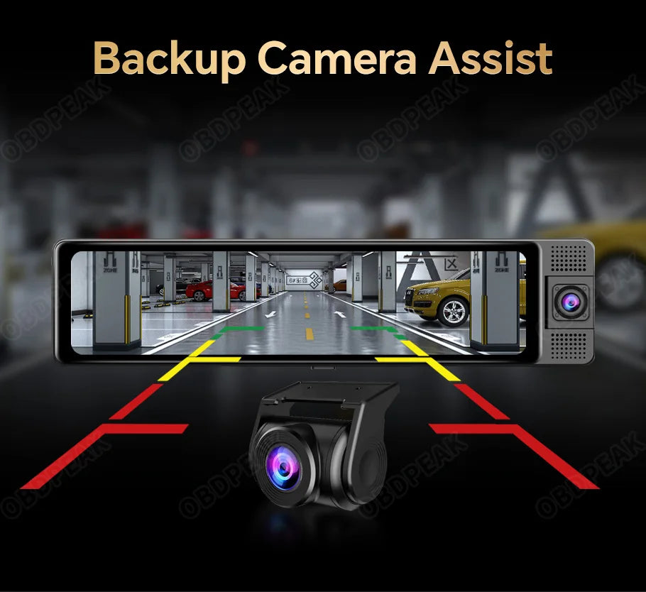 11.26 Inch 3 Camera 4K 1080P Video Recording Wifi Rearview Mirror Car DVR Touch Screen Infrared Night Vision Dash Cam - Great Outdoors and More 25