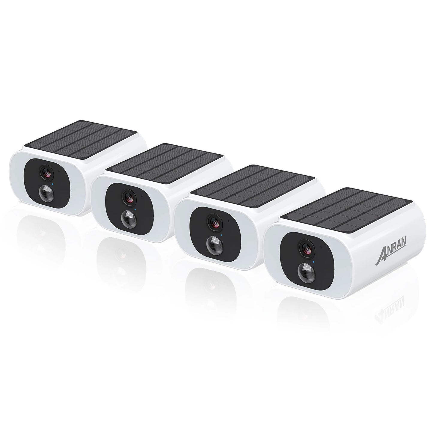 ANRAN Outdoor Wireless WiFi Camera 2.4G 3MP Battery Solar Security Camera with Floodlight Color Night Vision and Local Alarm