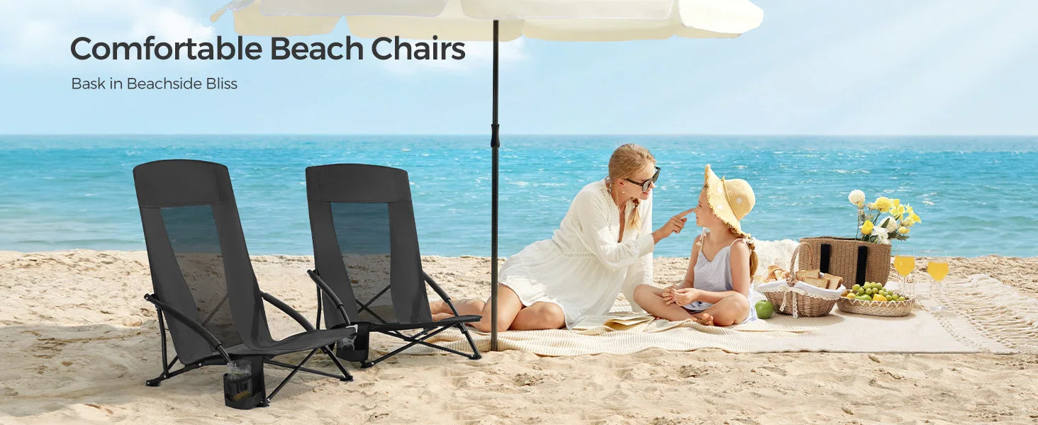 SONGMICS Set of 2 Camping Chairs with High Backrest Lightweight - Great Outdoors and More 25