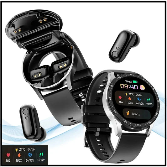 GEJIAN X10 Headset Smart Watch TWS Dual Wireless Bluetooth Call Blood Pressure Sport Music - Great Outdoors and More 25