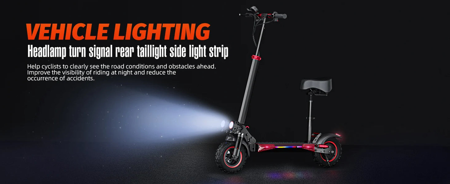 E Scooter J11MAX Foldable Waterproof Adult Electric Scooter 11 Inch Off Road Tires 48V 1200W 18Ah Configuration