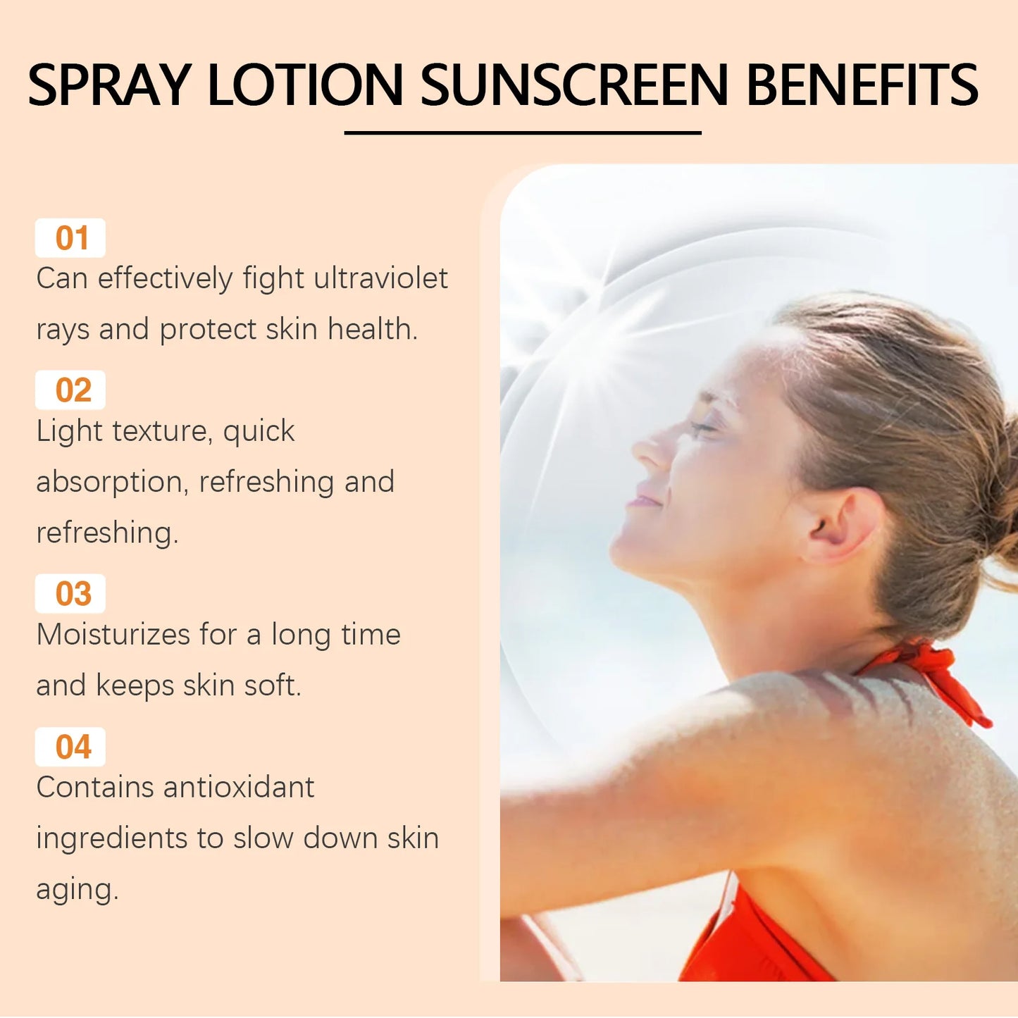 EELHOE Moisturizing Protective Spray Hydrating UV Skin Care Cream 100ml