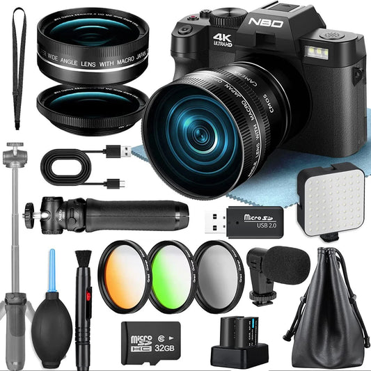 NBD 4K Digital Cameras for Photography 48MP Camera with Microphone - Great Outdoors and More 25