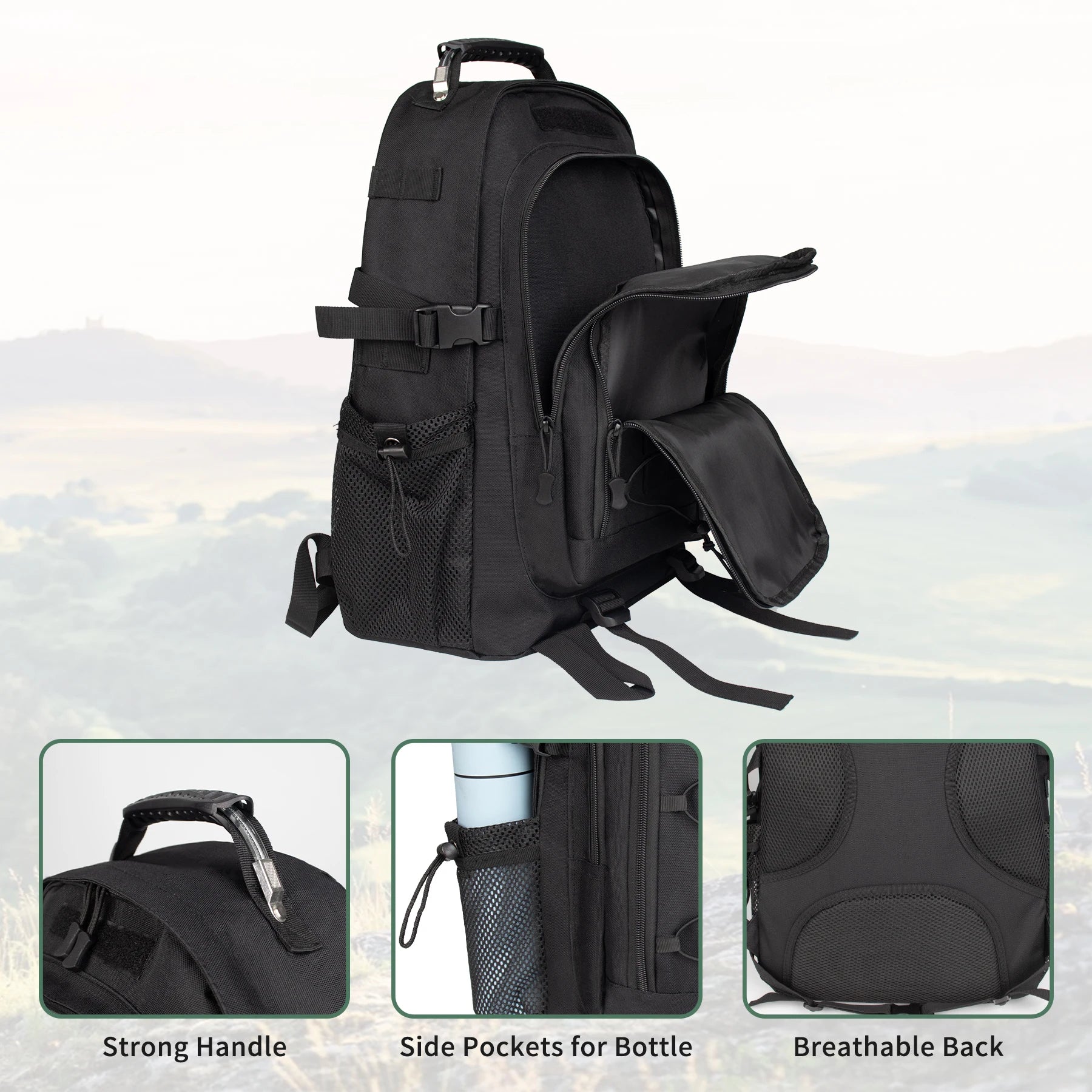 30L Tactical Backpack Travel Large Capacity Waterproof Rucksack - Great Outdoors and More 25