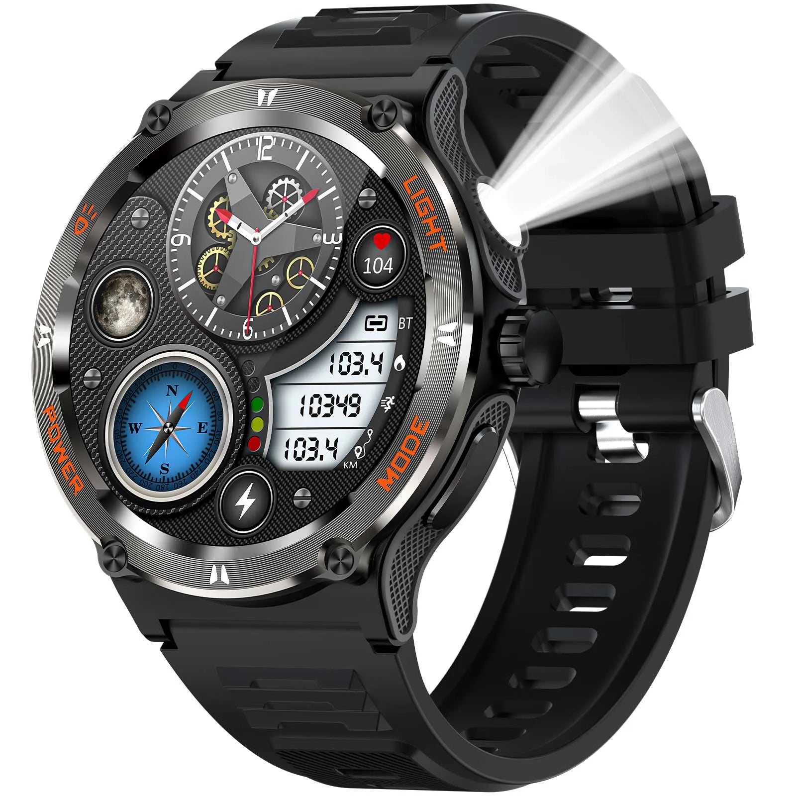 LaNikar Smart Watch 3ATM Waterproof 1.53" KT76 Men Sport - Great Outdoors and More 25