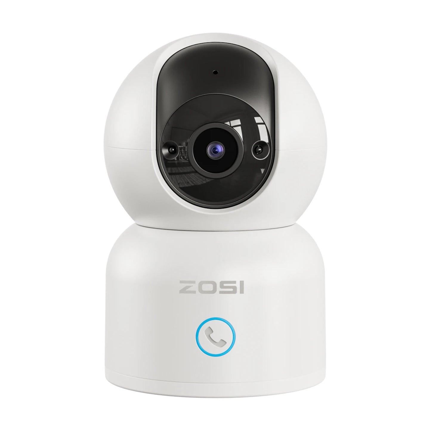 ZOSI 360 Degree Smart Home Security Camera PTZ Auto Tracking Baby Monitor AI Panoramic HD Night Vision Indoor WiFi Surveillance Camera