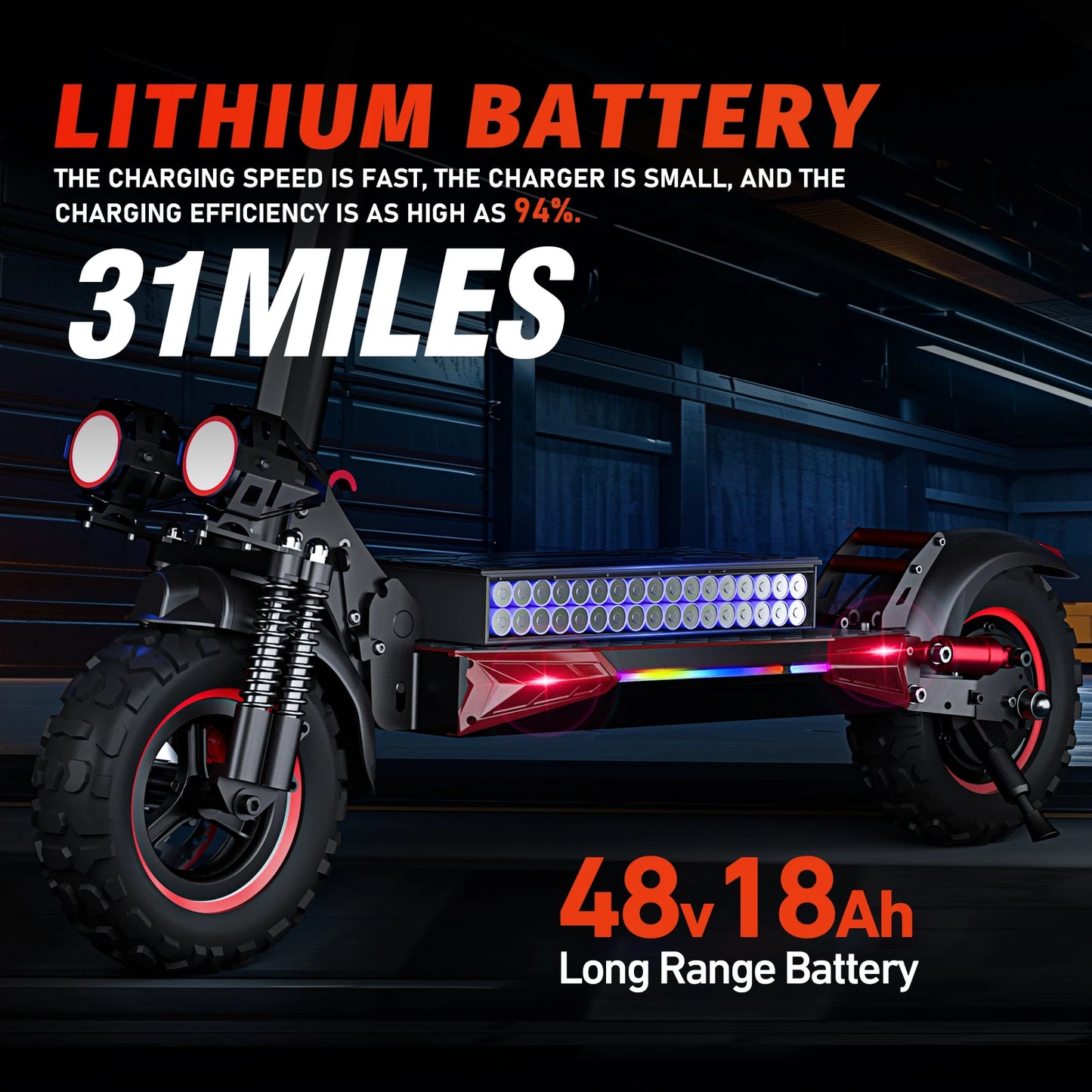 E Scooter J11MAX Foldable Waterproof Adult Electric Scooter 11 Inch Off Road Tires 48V 1200W 18Ah Configuration