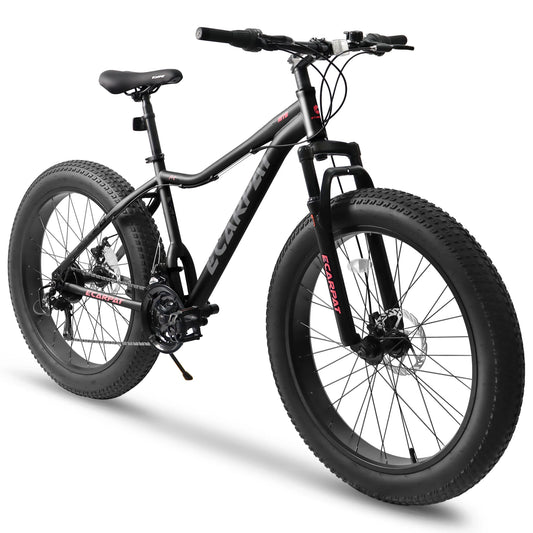 Ecarpat 26 Inch Mountain Bike, 21 Speed Fat Tire Bicycle - Great Outdoors and More 25