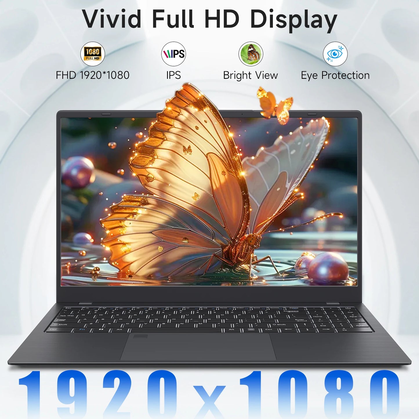 15.6 Inch Business Laptop Notebook PC Intel Celeron N5095 16GB RAM 512GB SSD Windows 11 Fingerprint Recognition Backlit Keyboard - Great Outdoors and More 25