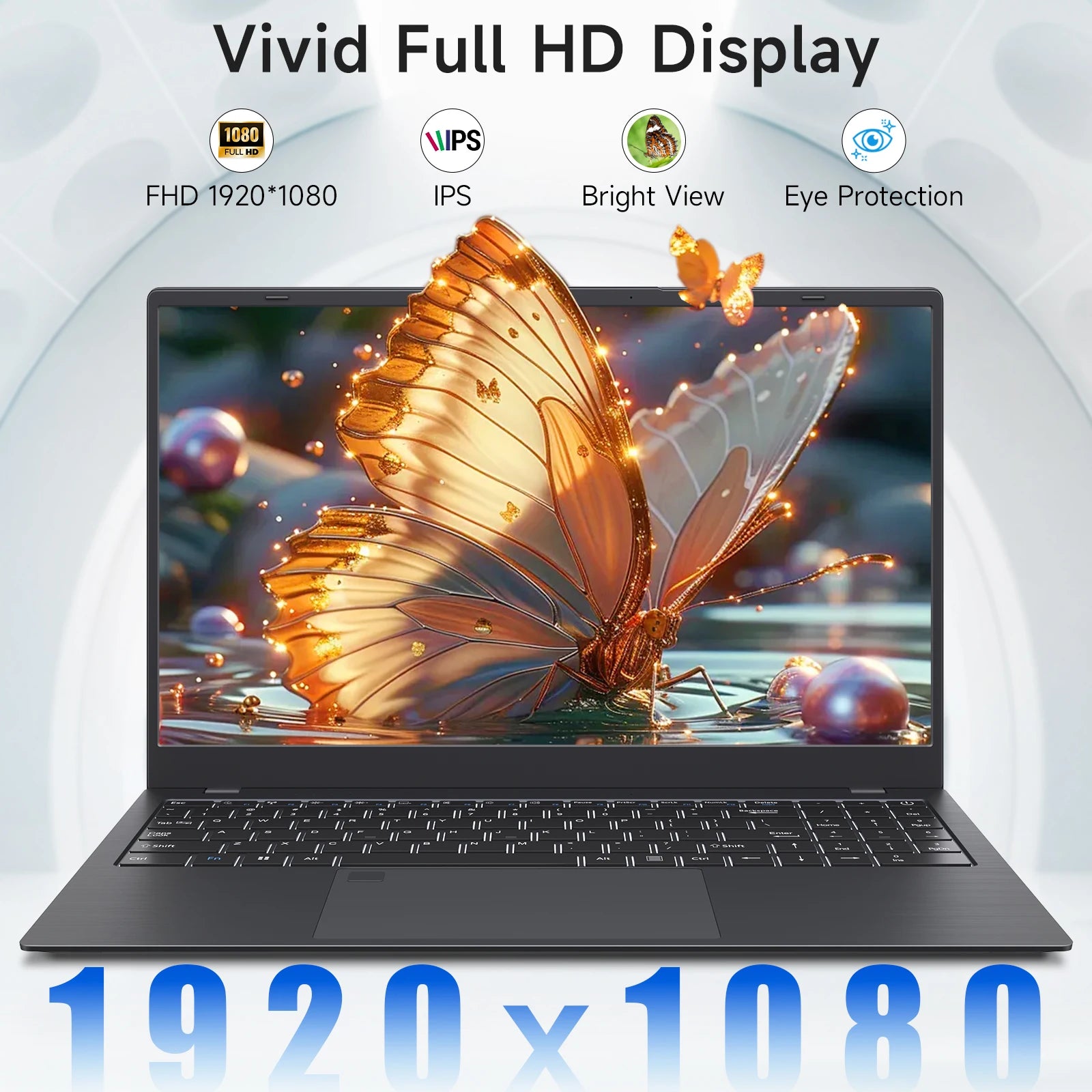15.6 Inch Business Laptop Notebook PC Intel Celeron N5095 16GB RAM 512GB SSD Windows 11 Fingerprint Recognition Backlit Keyboard - Great Outdoors and More 25