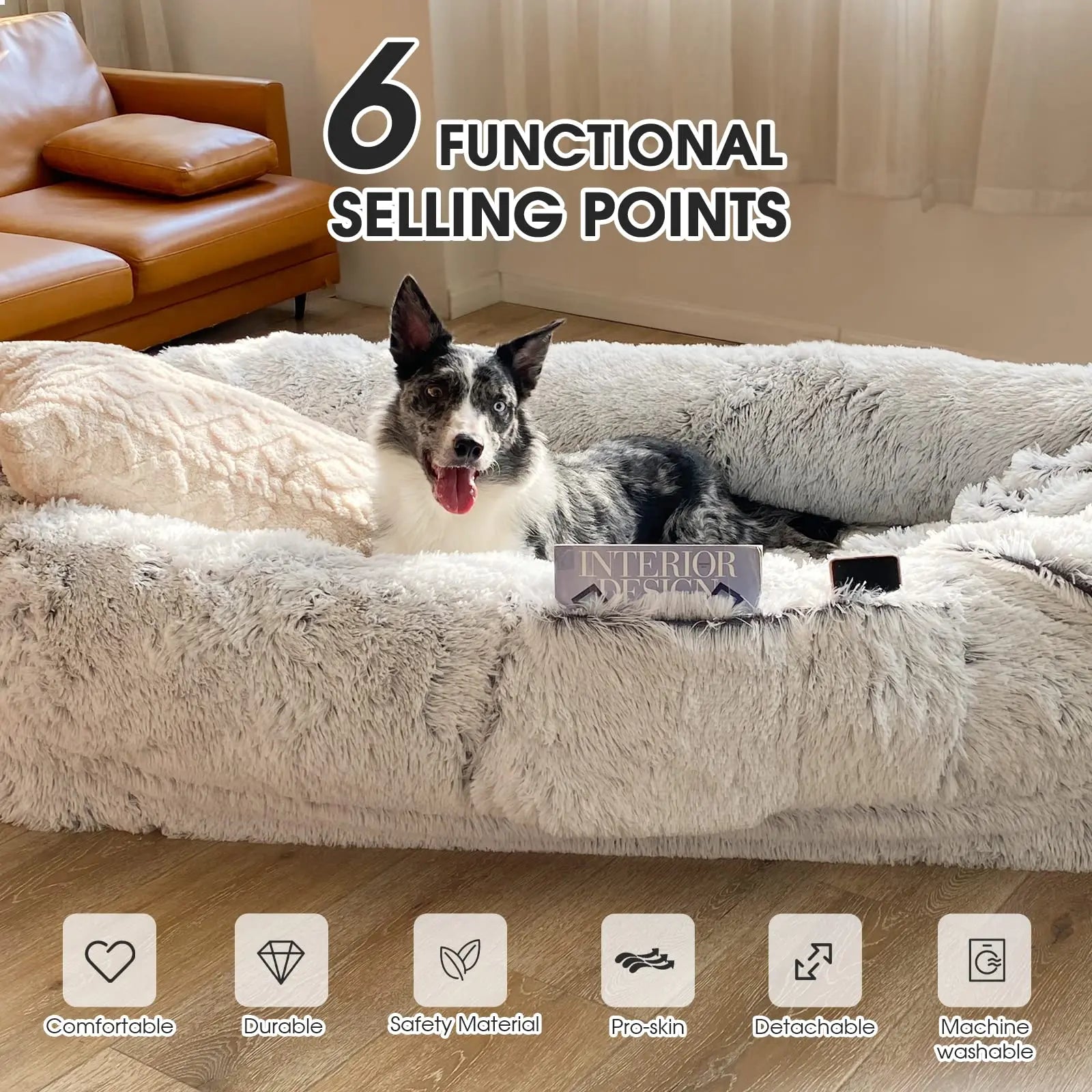 Human Dog Bed, Washable 71''x45''x12'' Orthopedic Bed - Great Outdoors and More 25